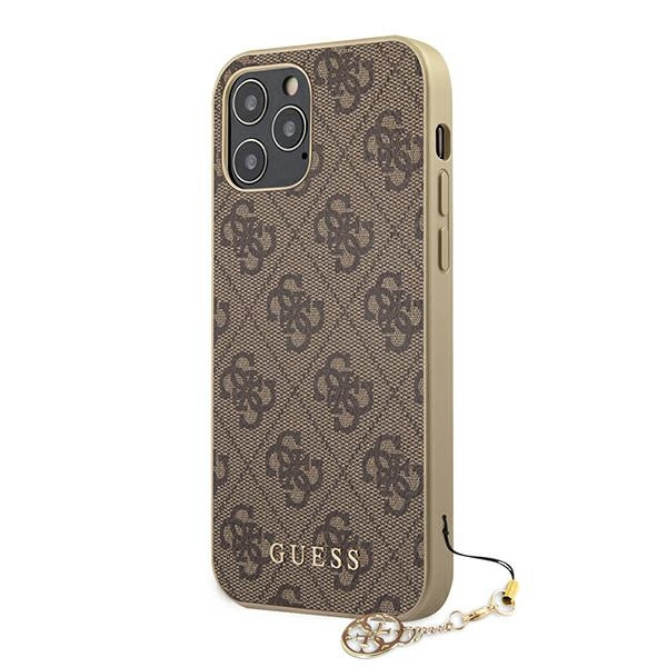 Etui GUESS Apple iPhone 12 Pro Max 4G Charms Collection Brązowy Hardcase 