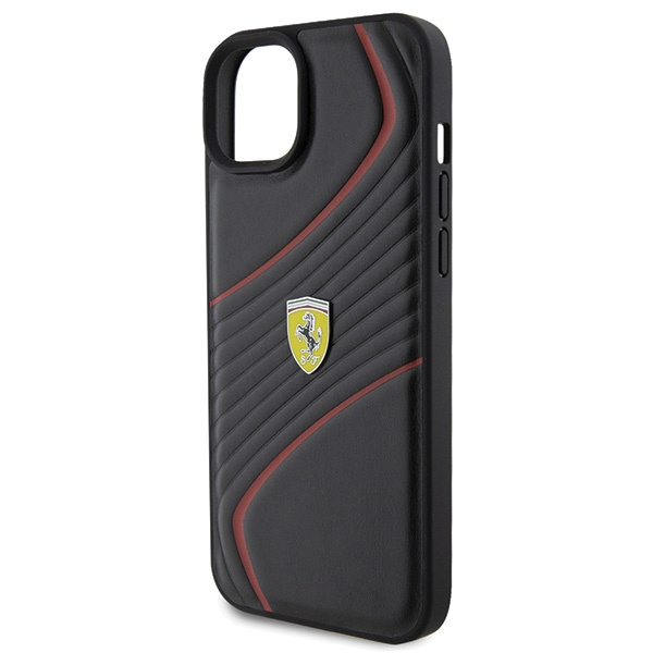 Etui Ferrari FEHCP15MPTWK iPhone 15 Plus 6.7" czarny/black hardcase Twist Metal Logo Case