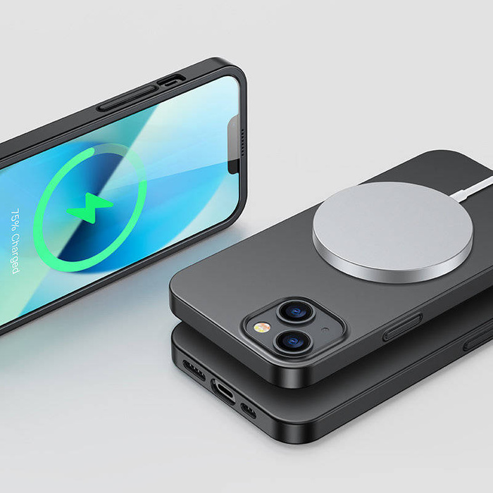 Joyroom 360 Full Case etui pokrowiec do iPhone 13 obudowa na tył i przód + szkło hartowane czarny (JR-BP927 black)