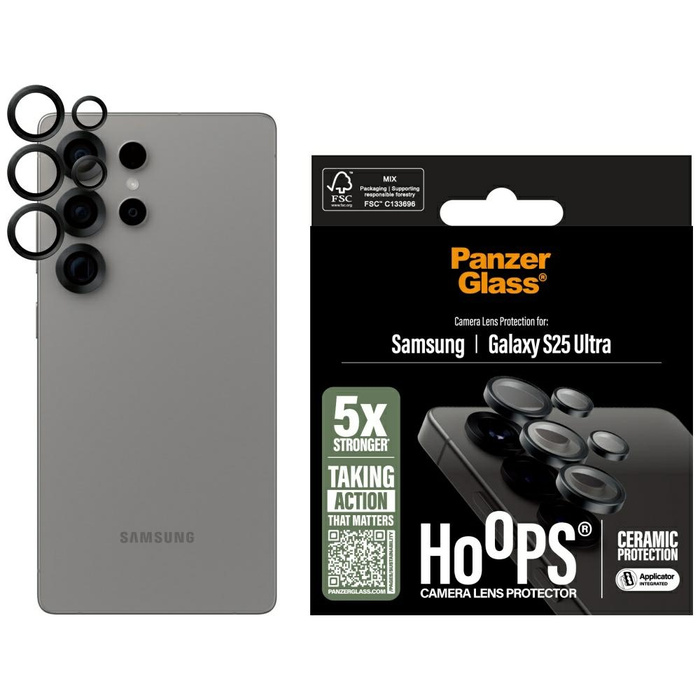 Szkło ceramiczne na obiektyw PanzerGlass  Hoops Lens Protector do Samsung Galaxy S25 Ultra ceramic