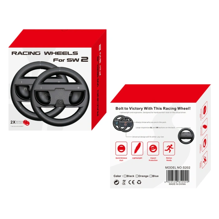Kierownica wyścigowa do kontrolera Joy-Con Nintendo Switch 2 (opakowanie 2 szt.) - czarna