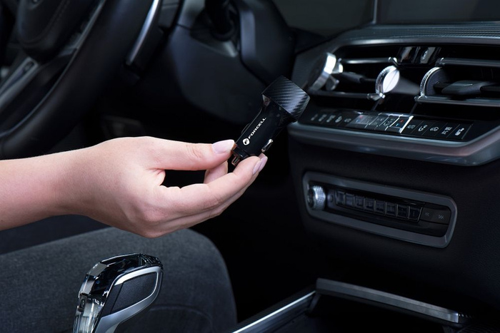 FORCELL F-ENERGY Carbon CC50-2C ładowarka samochodowa 2 x Typ C PD 3A 40W czarna