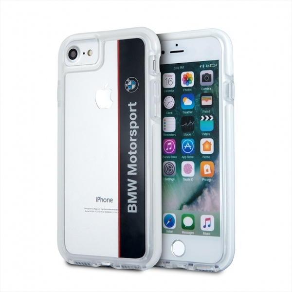 Etui BMW Apple iPhone 7 SHOCKPROOF Bezbarwny Granatowy Case