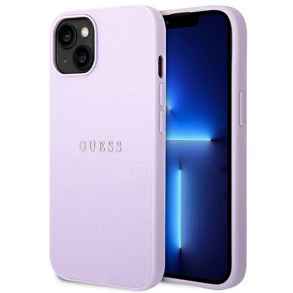 Etui GUESS Apple iPhone 14 Plus Saffiano Strap Fioletowy Case