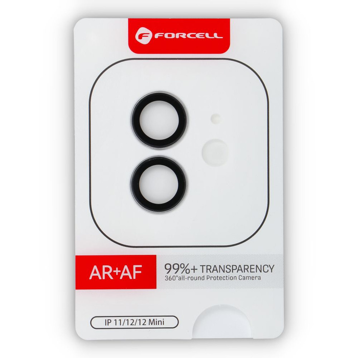 Szkło hartowane na aparat do iPhone 12 / 12 Mini Forcell Premium srebrne