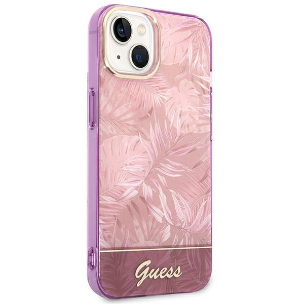 Etui GUESS Apple iPhone 14 Plus Jungle Collection Różowy Hardcase