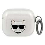 Etui KARL LAGERFELD Apple AirPods 3 Glitter Choupette Srebrny Case