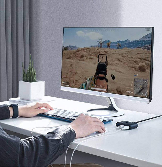 Ugreen rozdzielacz HUB 4x USB 3.2 Gen 1 (kabel 1 m) czarny (CR113 20291)