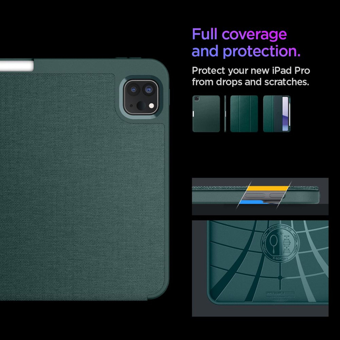 ETUI SPIGEN URBAN FIT IPAD PRO 11 5 / 2024 MIDNIGHT GREEN