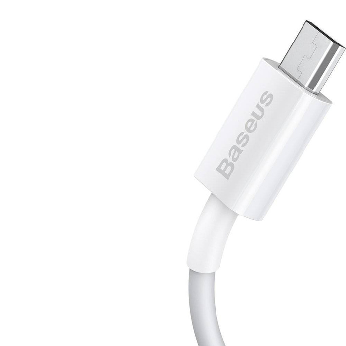 Baseus Superior kabel przewód USB - micro USB do szybkiego ładowania 2A 1m biały (CAMYS-02)