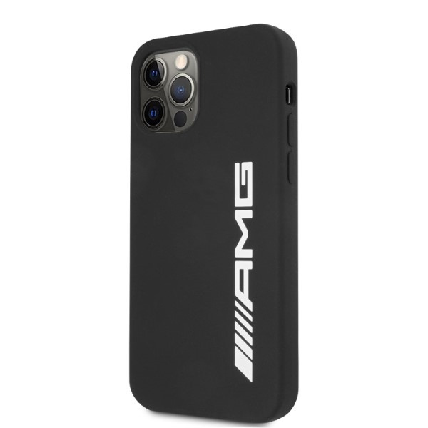 Etui AMG iPhone 12 Pro Max 6,7" czarny/black hardcase Silicone Big Logo