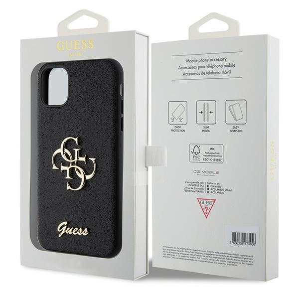 Etui Guess GUHCN61HG4SGK iPhone 11 / Xr 6.1" czarny/black hardcase Glitter Script Big 4G Case