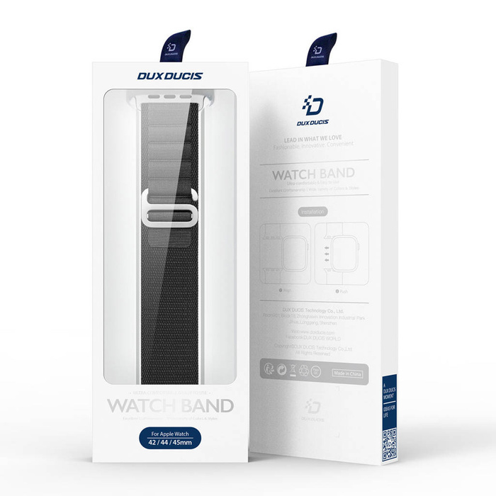Sportowy pasek ze sprzączką do Apple Watch 8 / 7 / 6 / SE / 5 / 4 / 3 / 2 / 1 (41, 40, 38 mm) Dux Ducis Strap GS Version - czarny