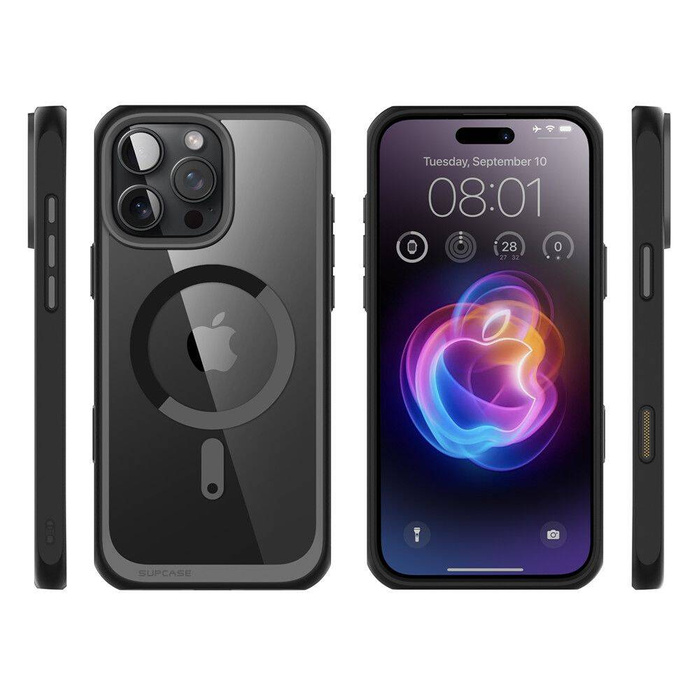 ETUI SUPCASE UB MAG MAGSAFE IPHONE 16 PRO MAX BLACK