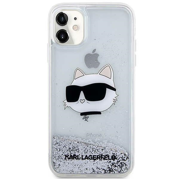 Etui Karl Lagerfeld KLHCN61LNCHCS iPhone 11 srebrny/silver hardcase Glitter Choupette Head Case