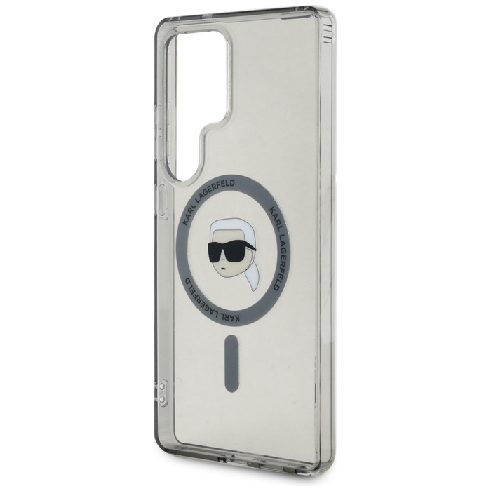 Etui Karl Lagerfeld Button Karl Head      Printed Logo MagSafe do Samsung Galaxy S25 Ultra czarny