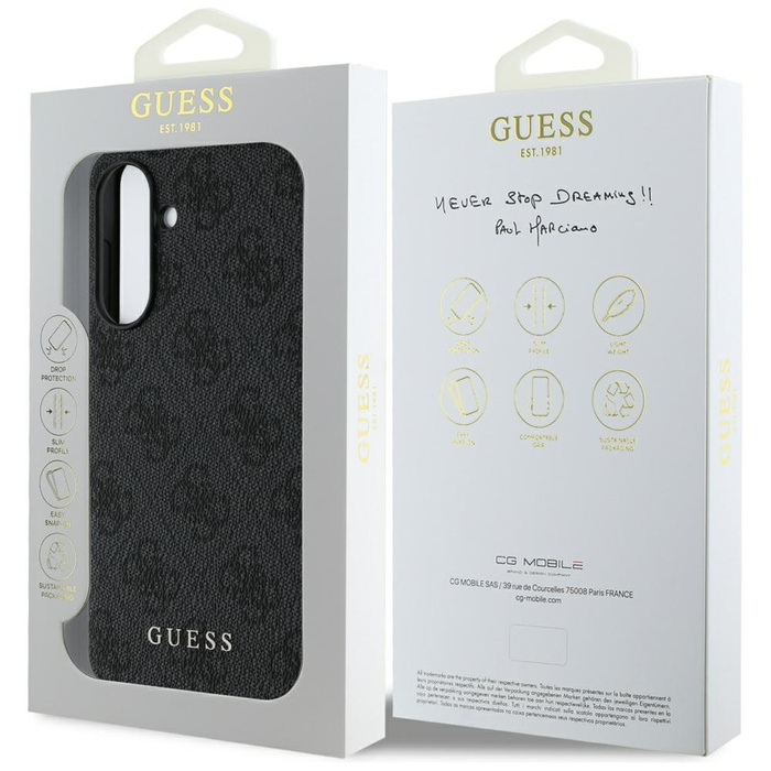 Etui Guess 4G Charms Collection do       Samsung Galaxy A56 czarny