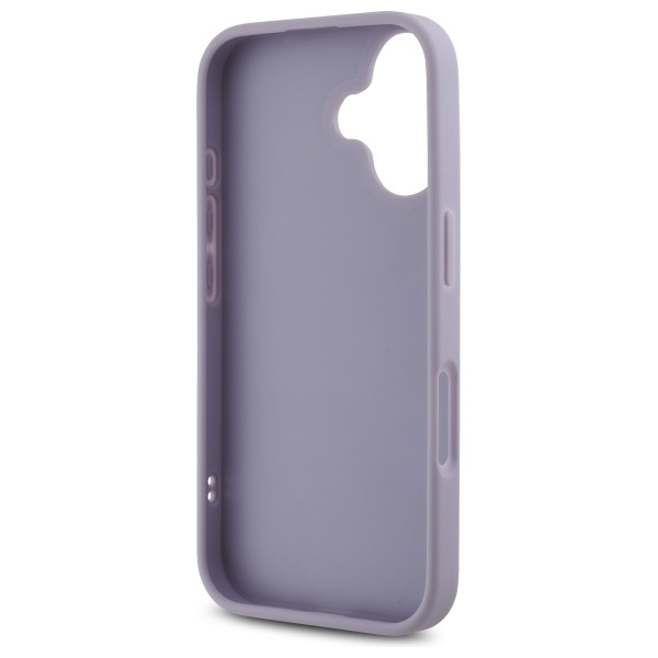 Etui Guess iPhone 16 6.1" jasnofioletowy/light purple hardcase Quiled Metal Logo