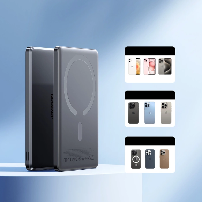 Powerbank Joyroom JR-PBM08 5000mAh 20W z ładowaniem indukcyjnym - szary