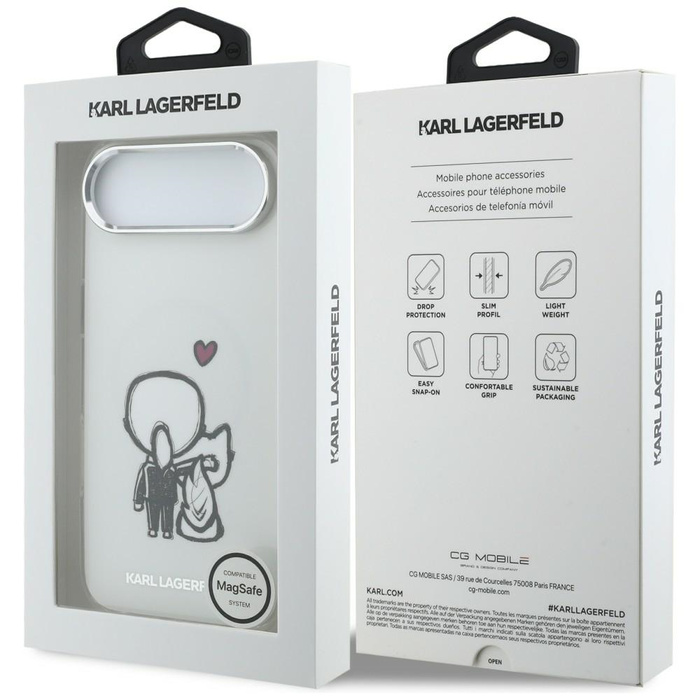 Etui Karl Lagerfeld Karl & Choupette     Back MagSafe do iPhone Air przezroczysty