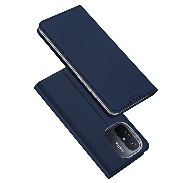 Etui Dux Ducis Skin Pro etui do Xiaomi Redmi 11A / Poco C55 / Redmi 12C pokrowiec z klapką portfel na kartę podstawka niebieskie Case