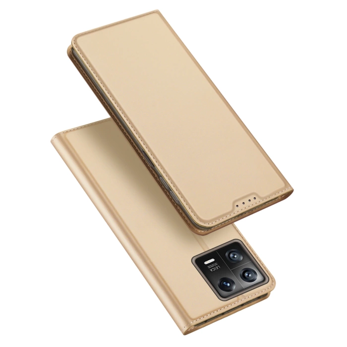 Etui Dux Ducis Skin Pro Xiaomi 13 pokrowiec z klapką portfel na kartę podstawka złote