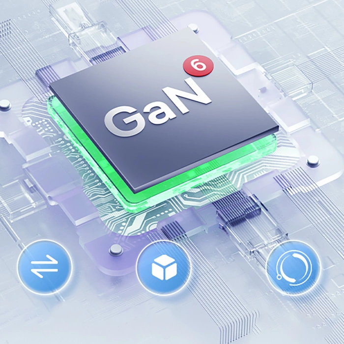 Ładowarka Baseus GaN6 Pro 65W 2 x USB-C 2 x USB-A z czarnym kablem USB-C 100W 1m - biała