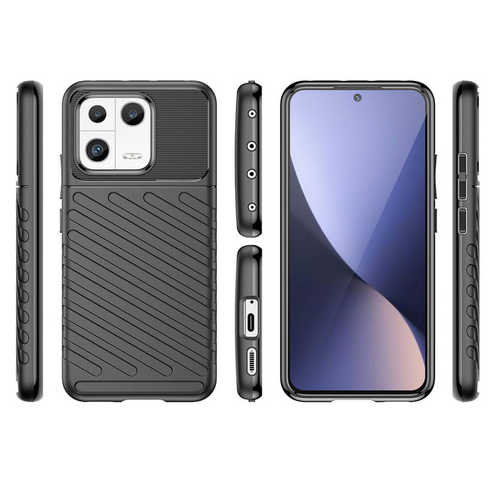 Etui Thunder Case etui do Xiaomi 13 silikonowy pancerny pokrowiec czarne Case