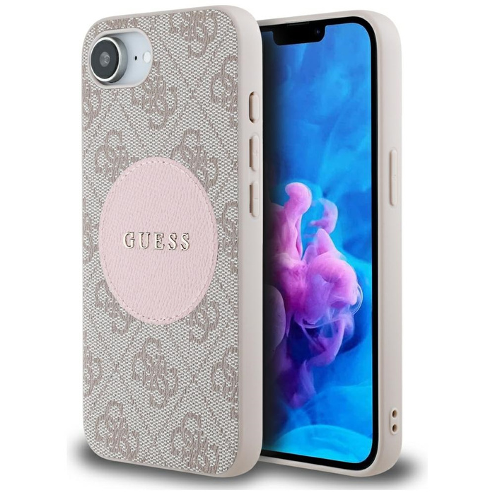 Etui Guess 4G Circle Classic Logo        MagSafe do iPhone 16e różowo