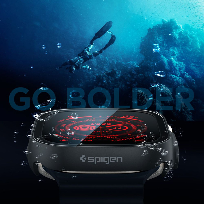 Etui Spigen Thin Fit 360 Apple Watch Ultra 49mm Ultra 2 Czarne