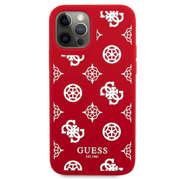 Etui GUESS Apple iPhone 12 Pro Max Peony Collection Czerwony Hardcase