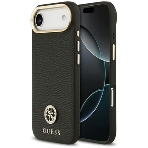 Etui Guess Grained Strass Logo MagSafe   do iPhone Air czarny