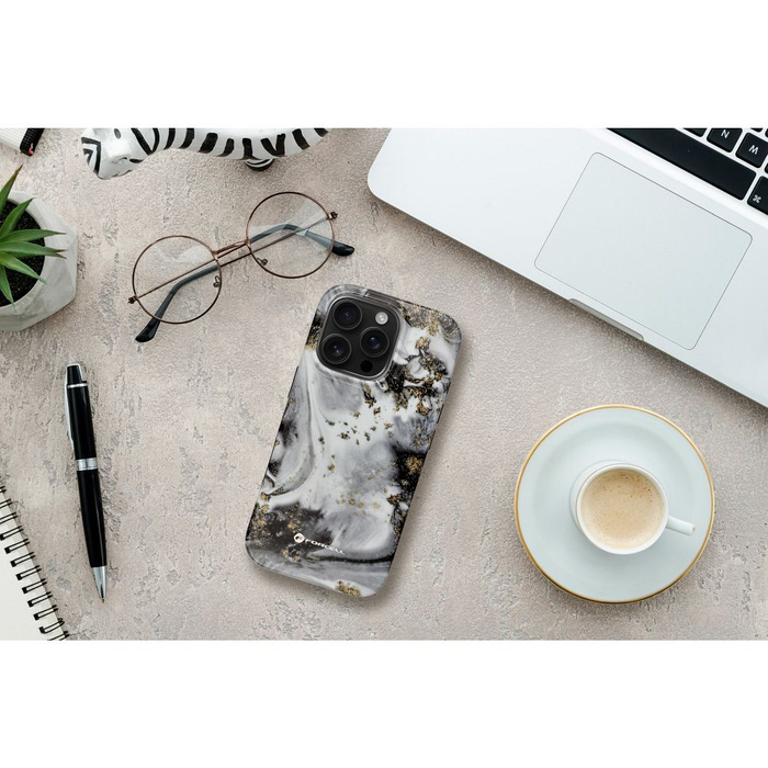 Etui na iPhone 16 PRO MAX Forcell F-Protect Mirage zgodny z MagSafe Military Drop-Test silver fog