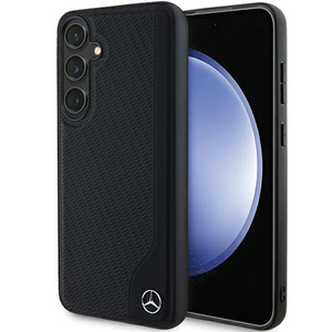 Etui Mercedes MEHMS24S23RBGVK Samsung Galaxy S24 S921 czarny/black hardcase Leather Debossed Line MagSafe Case