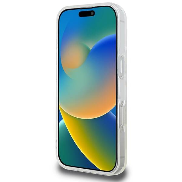 Etui Guess iPhone 16 Pro Max przeźroczysty/transparent hardcase IML Glitter Circle MagSafe