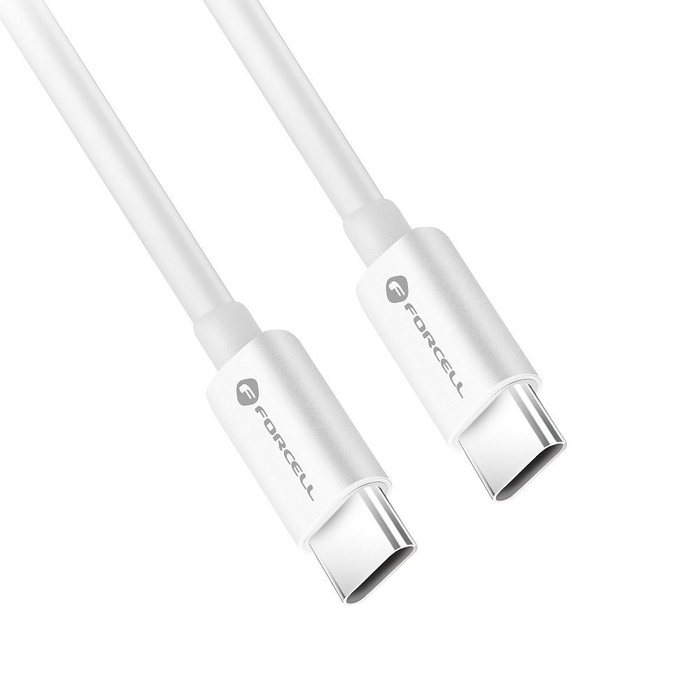 Kabel USB C do USB C Forcell F-Energy QC4.0 PD 3A 60W 0,25 m C338 biały