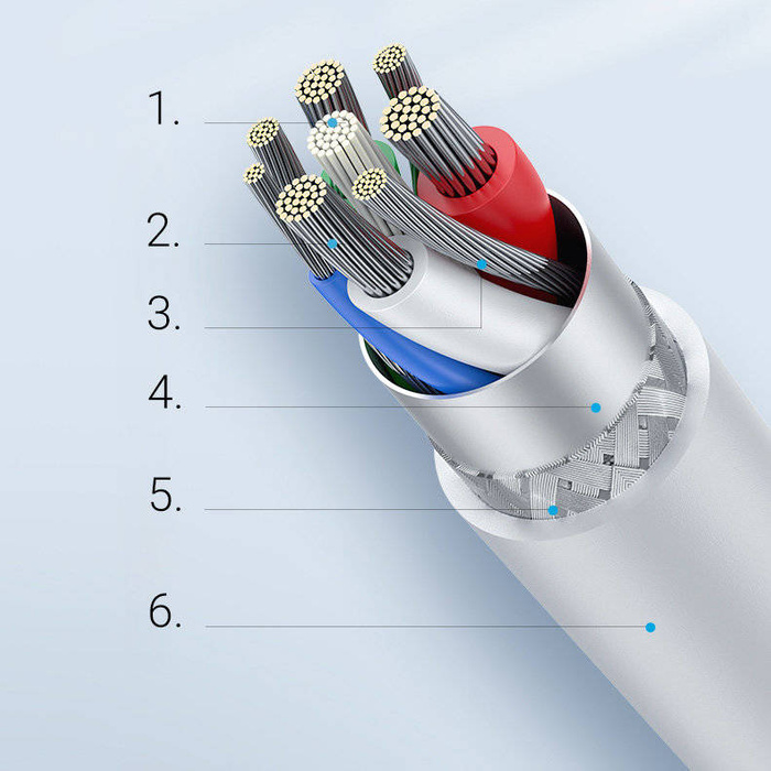 Ugreen kabel przewód MFi USB Typ C - Lightning 3A 0.5 m biały (US171)