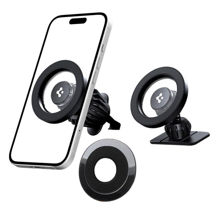 UCHWYT SPIGEN MFT13 MAGNETIC MAGSAFE DASHBOARD & VENT CAR MOUNT CZARNY