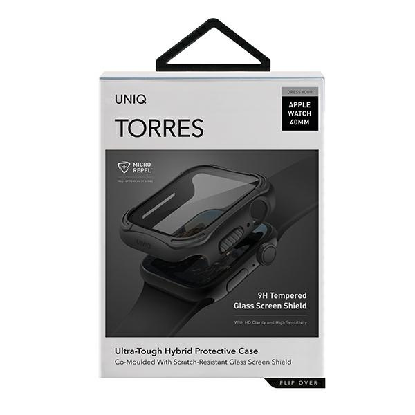 UNIQ etui Torres Apple Watch Series 4/5/6/SE 40mm. czarny/midnight black