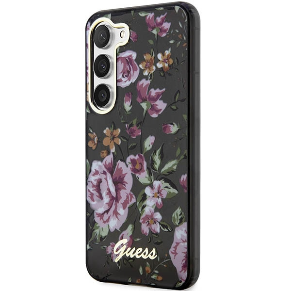 Etui Guess Guhcs23shcfwsk S23 S911 Czarny/black Hardcase Flower Collection Case