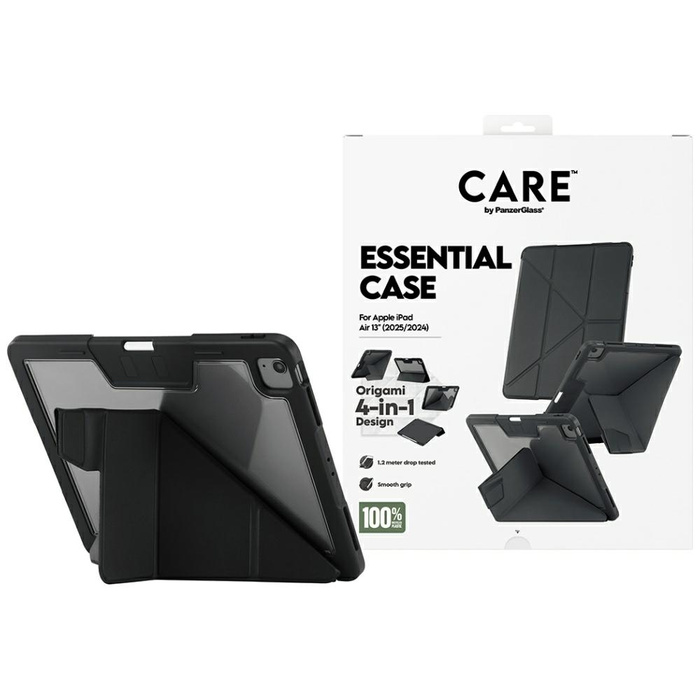 Etui Care by PanzerGlass Y fold do iPad  Air 13" (2024/2025) czarny