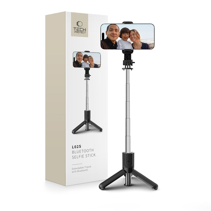 KIJEK SELFIE TECH-PROTECT L02S WIRELESS SELFIE STICK TRIPOD BLACK