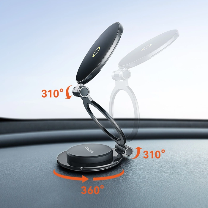 Baseus uchwyt samochodowy MagPro Series II Magnetic Car Mount Stick-on Version czarny