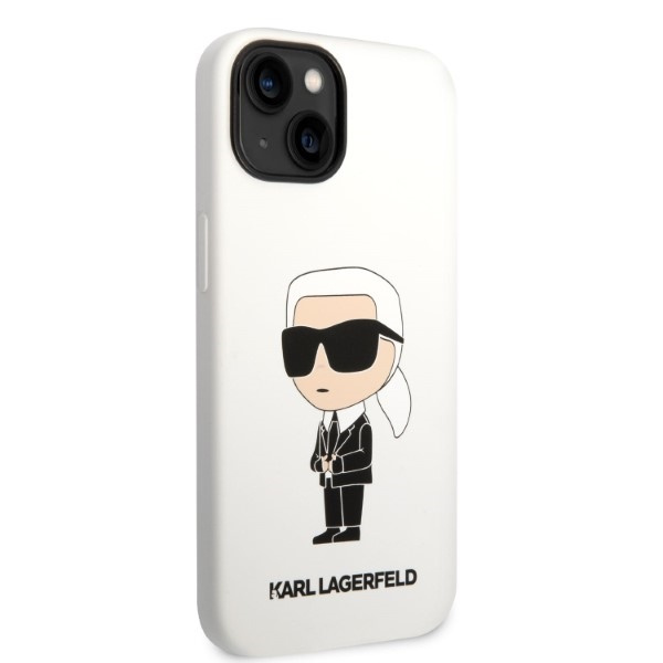 Etui Karl Lagerfeld Klhcp14msnikbch Iphone 14 Plus 6,7" Hardcase Biały/white Silicone Ikonik Case
