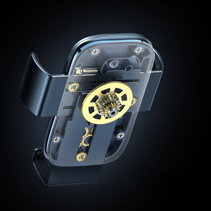 Baseus Metal AgeⅡ uchwyt grawitacyjny do okrągłej kratki nawiewu samochodowego ciemnoszary (SUJS030013)