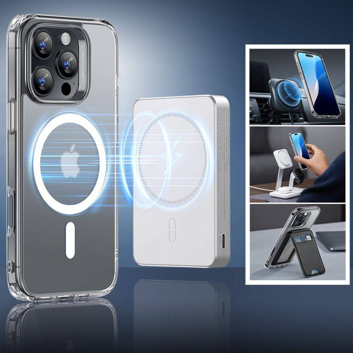 Etui ESR CLASSIC HYBRID HALOLOCK MAGSAFE & TEMPERED GLASS IPHONE 16 PRO FROSTED CLEAR