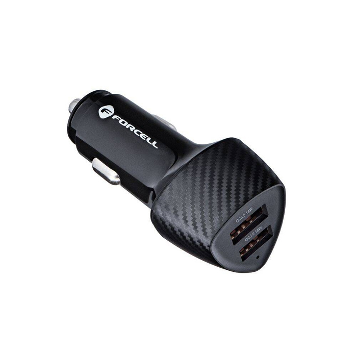 Ładowarka samochodowa Forcell F-Energy Carbon 2 x USB A QC3.0 3A 36W CC50-2A czarna