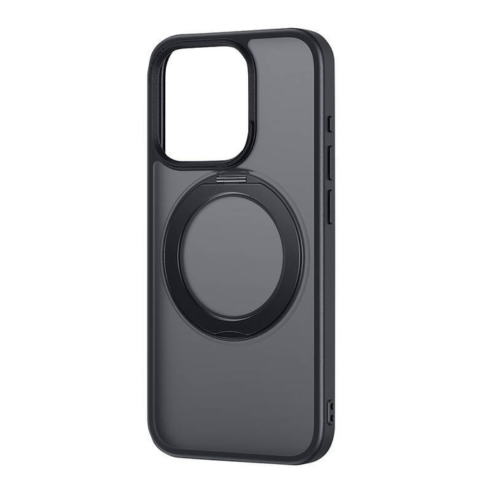 Etui z stojakiem Baseus SkyRing 360° dla iP 15 +szkło hartowane i zestaw do czyszczenia (czarny)