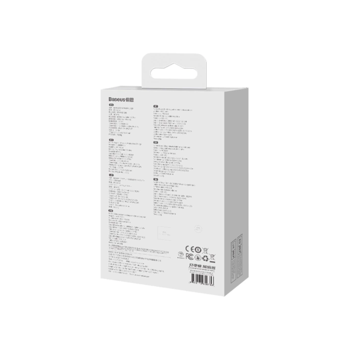 Baseus Magnetic Bracket Wireless Fast Charge Power Bank 10000mAh 20W Purple（With Xiaobai series fast charging Cable Type-C to Type-C 60W(20V/3A) 50cm White）