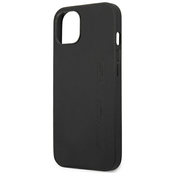 Etui AMG iPhone 14 6,1" czarny/black hardcase Leather Hot Stamped
